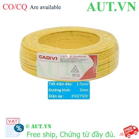 Ảnh của Dây điện cách điện PVC CADIVI VCm-1.5 (1x30/0.25)-450/750V-Y 
