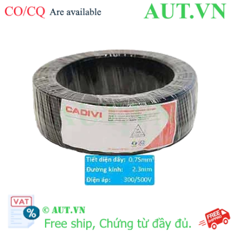 Ảnh của Dây điện cách điện PVC CADIVI VCm-0.75 (1x24/0.20)-300/500V-BL 