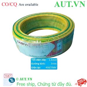 Ảnh của Dây điện cách điện PVC CADIVI VCm-1.5 (1x30/0.25)-450/750V-E 