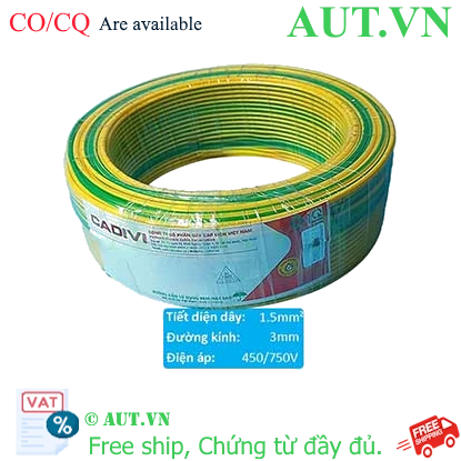 Ảnh của Dây điện cách điện PVC CADIVI VCm-1.5 (1x30/0.25)-450/750V-E 