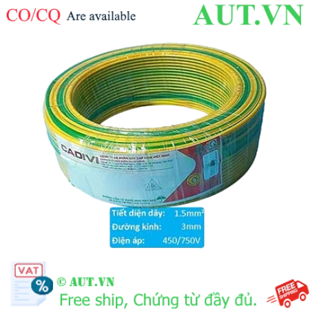 Ảnh của Dây điện cách điện PVC CADIVI VCm-1.5 (1x30/0.25)-450/750V-E 