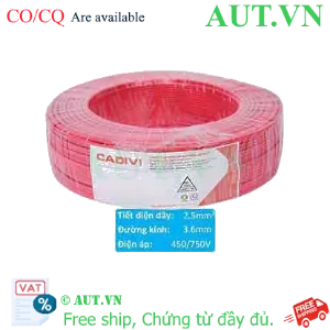 Ảnh của Dây điện cách điện PVC CADIVI VCm-2.5 (1x50/0.25)-450/750V-R 