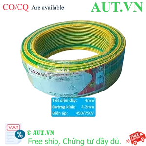 Ảnh của Dây điện cách điện PVC CADIVI Vcm-4 (1x56/0.30)-450/750V-E 