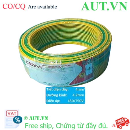 Ảnh của Dây điện cách điện PVC CADIVI Vcm-4 (1x56/0.30)-450/750V-E 