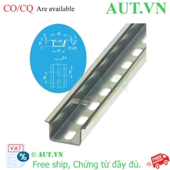 Ảnh của Thanh cài thiết bị điện PHOENIX CONTACT NS 35-15 PERF 2000MM 