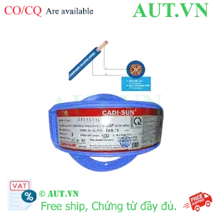 Ảnh của Dây điện đơn mềm ruột đồng CADISUN VCSF 1x0.75-BL 