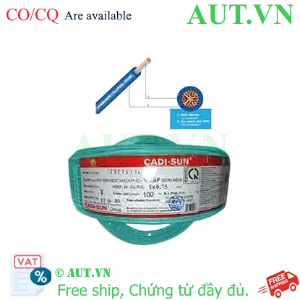 Ảnh của Dây điện đơn mềm ruột đồng CADISUN VCSF 1x0.75-G 