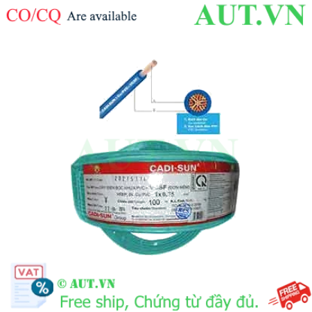 Ảnh của Dây điện đơn mềm ruột đồng CADISUN VCSF 1x0.75-G 