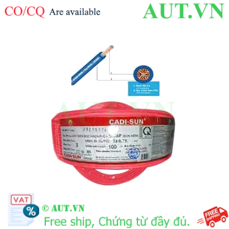 Ảnh của Dây điện đơn mềm ruột đồng CADISUN VCSF 1x0.75-R 
