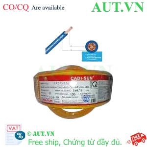 Ảnh của Dây điện đơn mềm ruột đồng CADISUN VCSF 1x0.75-Y 