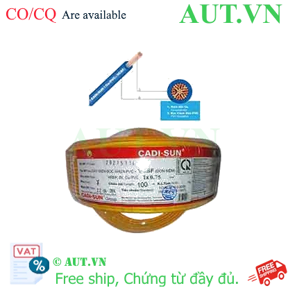 Ảnh của Dây điện đơn mềm ruột đồng CADISUN VCSF 1x0.75-Y 