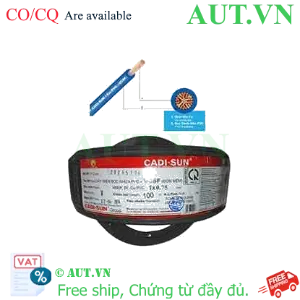 Ảnh của Dây điện đơn mềm ruột đồng CADISUN VCSF 1x0.75-B 