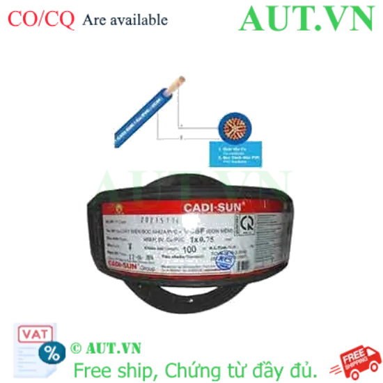 Ảnh của Dây điện đơn mềm ruột đồng CADISUN VCSF 1x0.75-B 