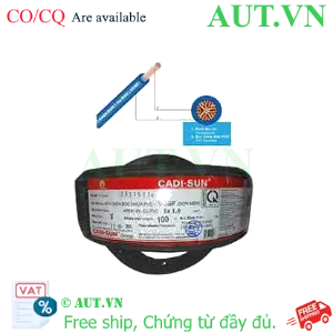 Ảnh của Dây điện đơn mềm ruột đồng CADISUN VCSF 1x1.0-B 