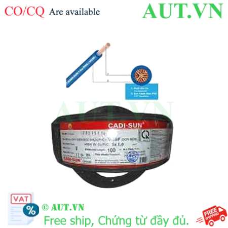 Ảnh của Dây điện đơn mềm ruột đồng CADISUN VCSF 1x1.0-B 