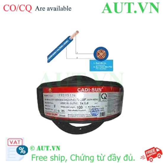 Ảnh của Dây điện đơn mềm ruột đồng CADISUN VCSF 1x1.0-B 