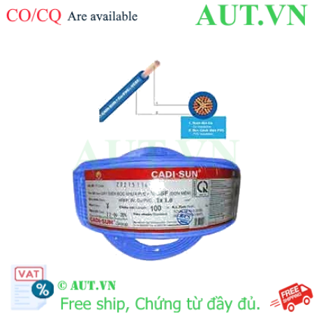 Ảnh của Dây điện đơn mềm ruột đồng CADISUN VCSF 1x1.0-BL 
