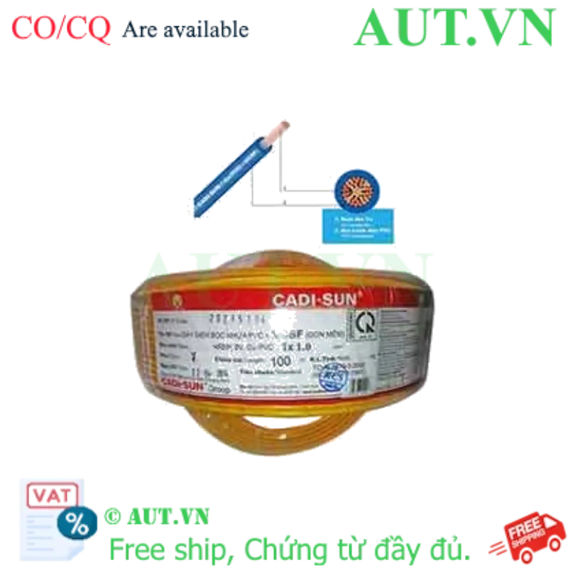 Ảnh của Dây điện đơn mềm ruột đồng CADISUN VCSF 1x1.0-Y 