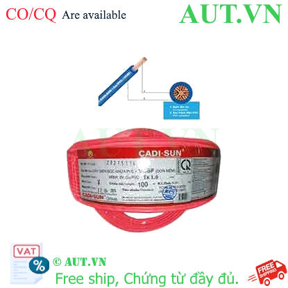 Ảnh của Dây điện đơn mềm ruột đồng CADISUN VCSF 1x1.0-R 