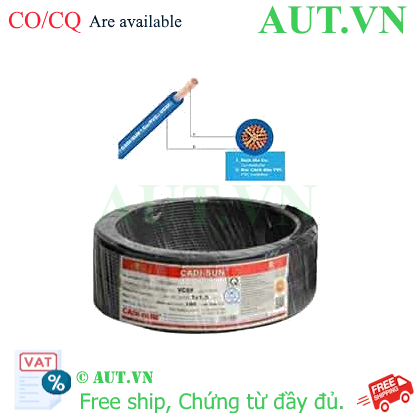 Ảnh của Dây điện đơn mềm ruột đồng CADISUN VCSF 1x1.5-B 