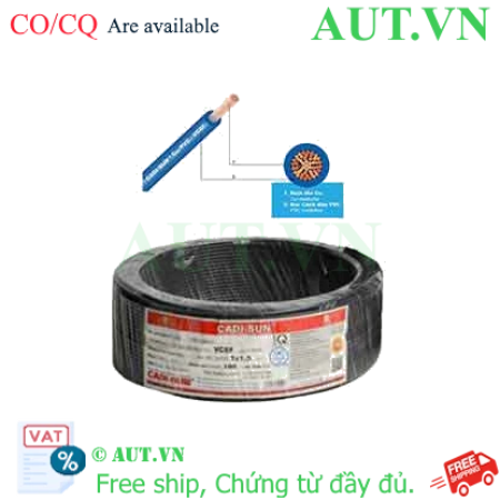 Ảnh của Dây điện đơn mềm ruột đồng CADISUN VCSF 1x1.5-B 