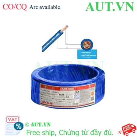 Ảnh của Dây điện đơn mềm ruột đồng CADISUN VCSF 1x1.5-BL 