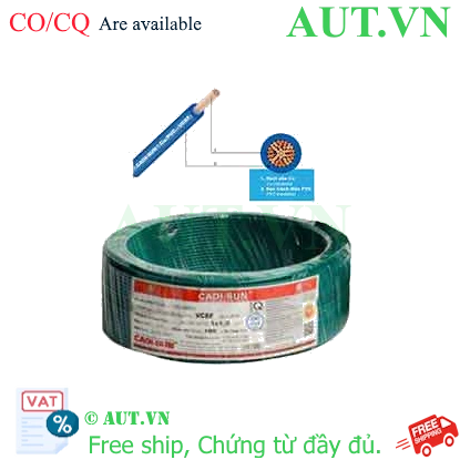 Ảnh của Dây điện đơn mềm ruột đồng CADISUN VCSF 1x1.5-G 