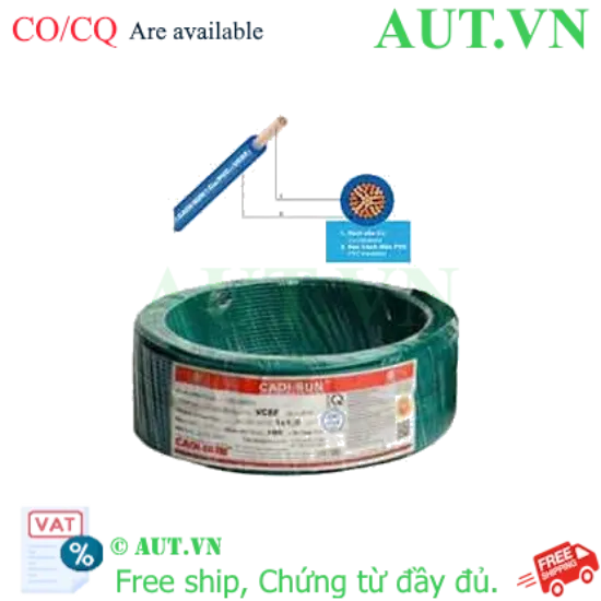 Ảnh của Dây điện đơn mềm ruột đồng CADISUN VCSF 1x1.5-G 