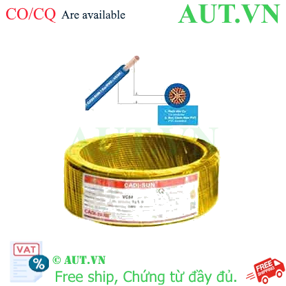 Ảnh của Dây điện đơn mềm ruột đồng CADISUN VCSF 1x1.5-Y 