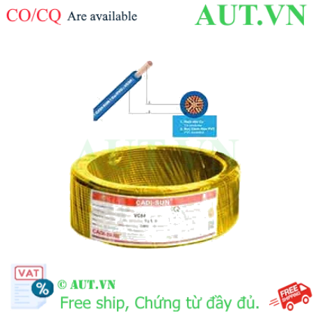 Ảnh của Dây điện đơn mềm ruột đồng CADISUN VCSF 1x1.5-Y 
