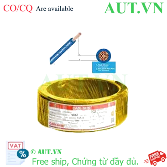 Ảnh của Dây điện đơn mềm ruột đồng CADISUN VCSF 1x1.5-Y 