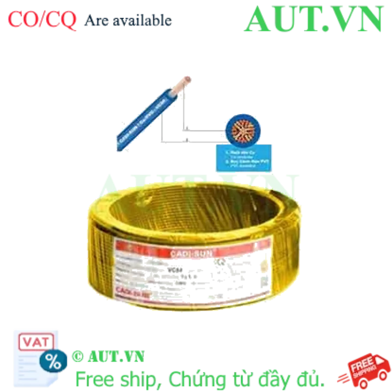 Ảnh của Dây điện đơn mềm ruột đồng CADISUN VCSF 1x1.5-Y 