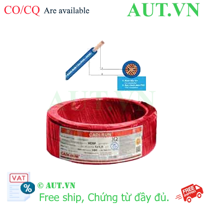 Ảnh của Dây điện đơn mềm ruột đồng CADISUN VCSF 1x1.5-R 