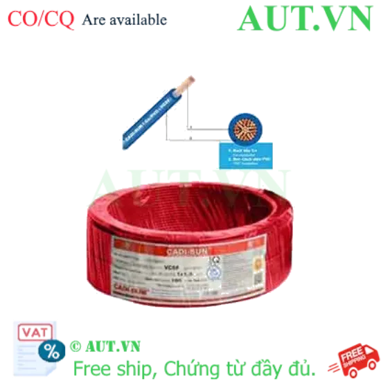 Ảnh của Dây điện đơn mềm ruột đồng CADISUN VCSF 1x1.5-R 