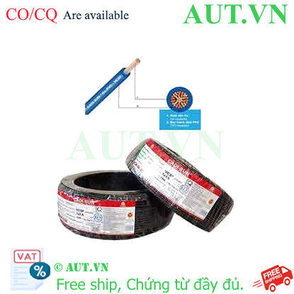 Ảnh của Dây điện đơn mềm ruột đồng CADISUN VCSF 1x2.5-B 