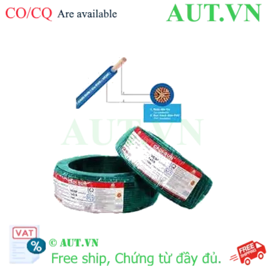 Ảnh của Dây điện đơn mềm ruột đồng CADISUN VCSF 1x2.5-G 