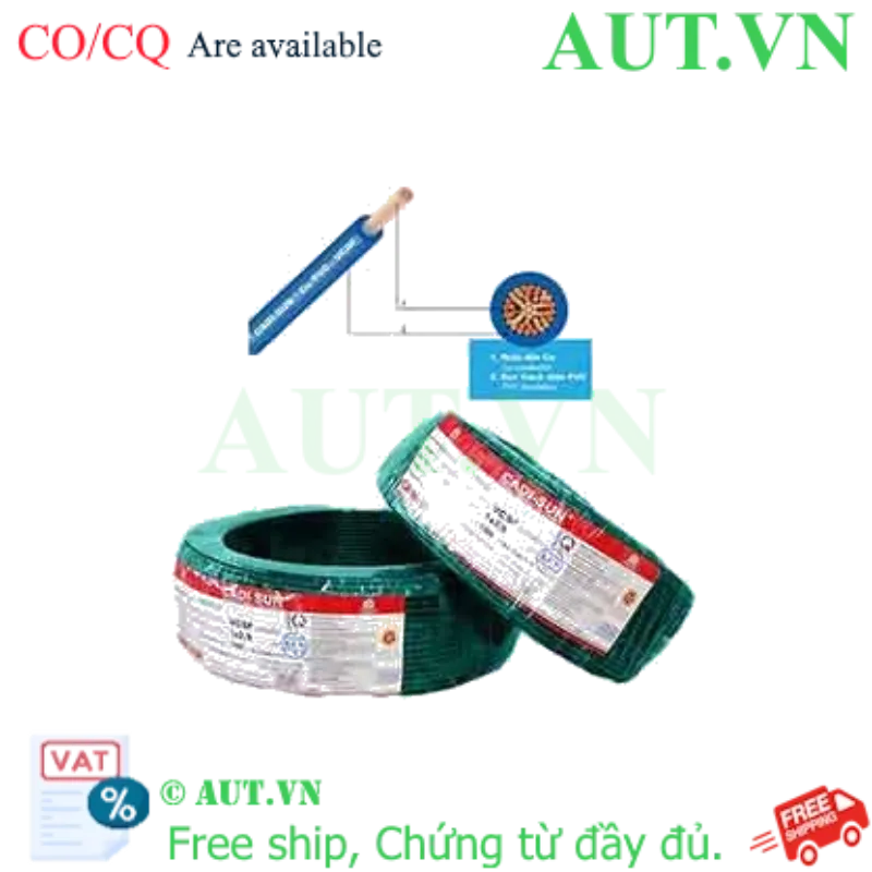 Ảnh của Dây điện đơn mềm ruột đồng CADISUN VCSF 1x2.5-G 