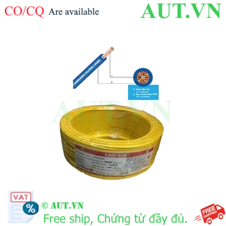 Ảnh của Dây điện đơn mềm ruột đồng CADISUN VCSF 1x2.5-Y 
