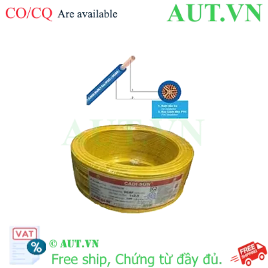 Ảnh của Dây điện đơn mềm ruột đồng CADISUN VCSF 1x2.5-Y 
