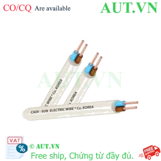 Ảnh của Dây điện 2 lõi, dây tròn VCTF 2x1.5 CADISUN - 300V, 500V