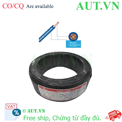 Ảnh của Dây điện đơn mềm ruột đồng CADISUN VCSF 1x4.0-B 