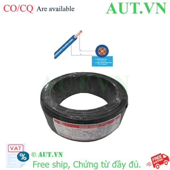 Ảnh của Dây điện đơn mềm ruột đồng CADISUN VCSF 1x4.0-B 