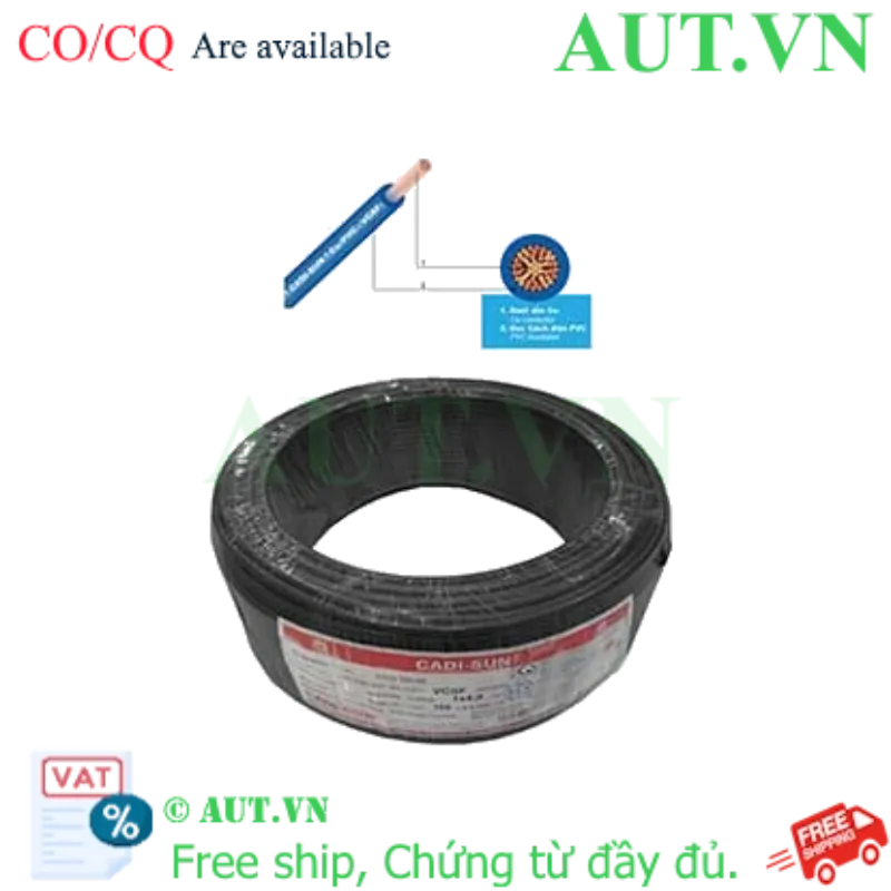 Ảnh của Dây điện đơn mềm ruột đồng CADISUN VCSF 1x4.0-B 