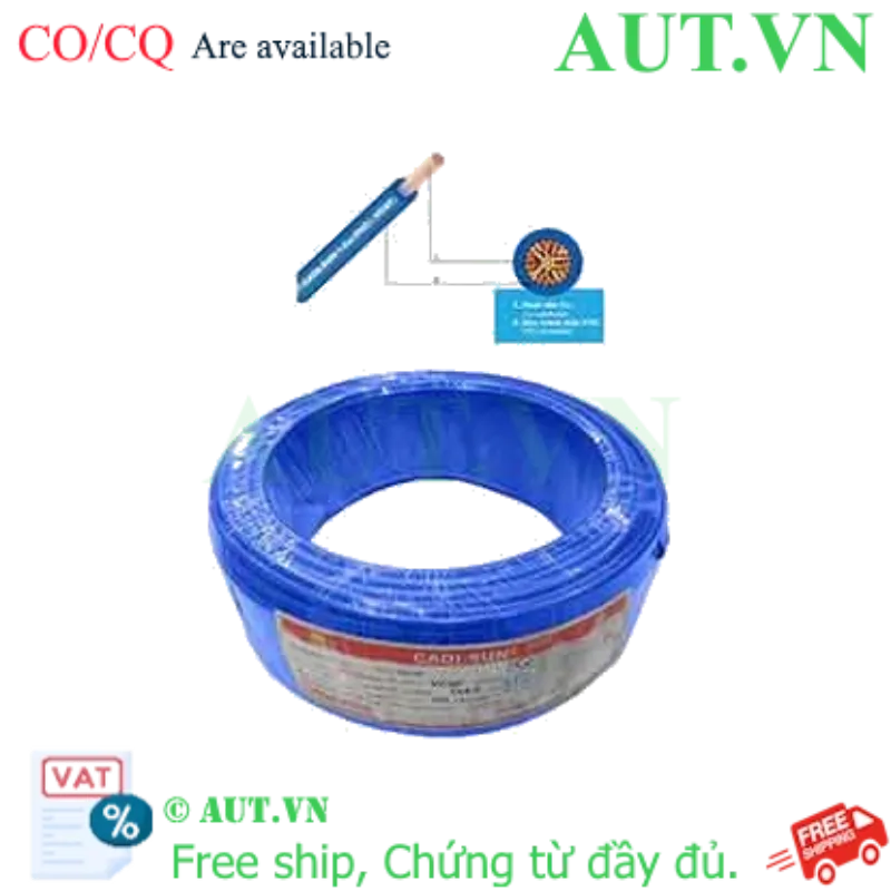 Ảnh của Dây điện đơn mềm ruột đồng CADISUN VCSF 1x4.0-BL 