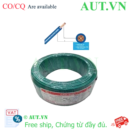 Ảnh của Dây điện đơn mềm ruột đồng CADISUN VCSF 1x4.0-G 