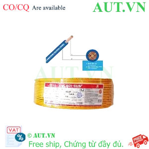 Ảnh của Dây điện đơn mềm ruột đồng CADISUN VCSF 1x4.0-Y 