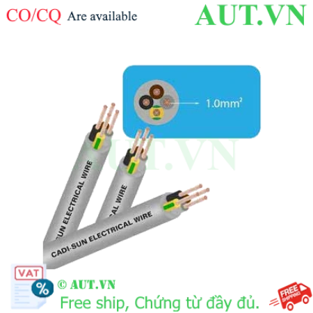 Ảnh của Dây cáp điện (Cu/PVC/PVC) CADISUN VCTF 4x1.0 .