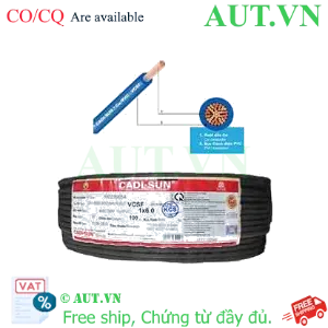 Ảnh của Dây điện đơn mềm ruột đồng CADISUN VCSF 1x6.0-B 