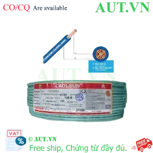 Ảnh của Dây điện đơn mềm ruột đồng CADISUN VCSF 1x6.0-G 
