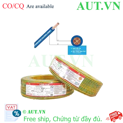 Ảnh của Dây điện đơn mềm ruột đồng CADISUN VCSF 1x6.0-E 